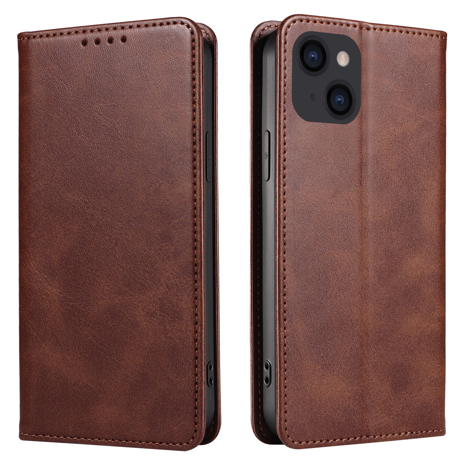 For iPhone 14 Phone Case Calf Texture Wallet Phone Stand Cover Auto-absorbed Magnetic Leather Shell For iPhone 14 Phone Case Calf Texture Wallet Phone Stand Cover Auto-absorbed Magnetic Leather Shell